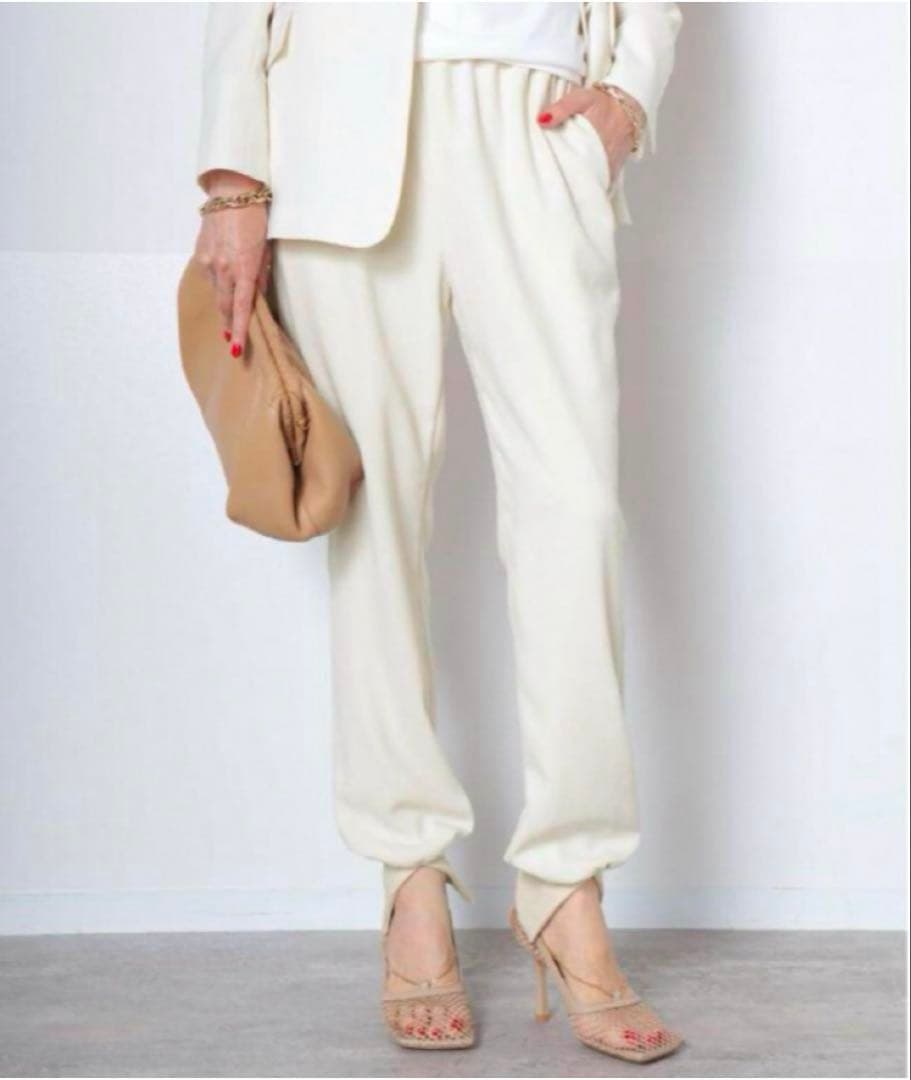 Col Pierrot コルピエロ ジョーゼット スソリブ パンツ 白 38