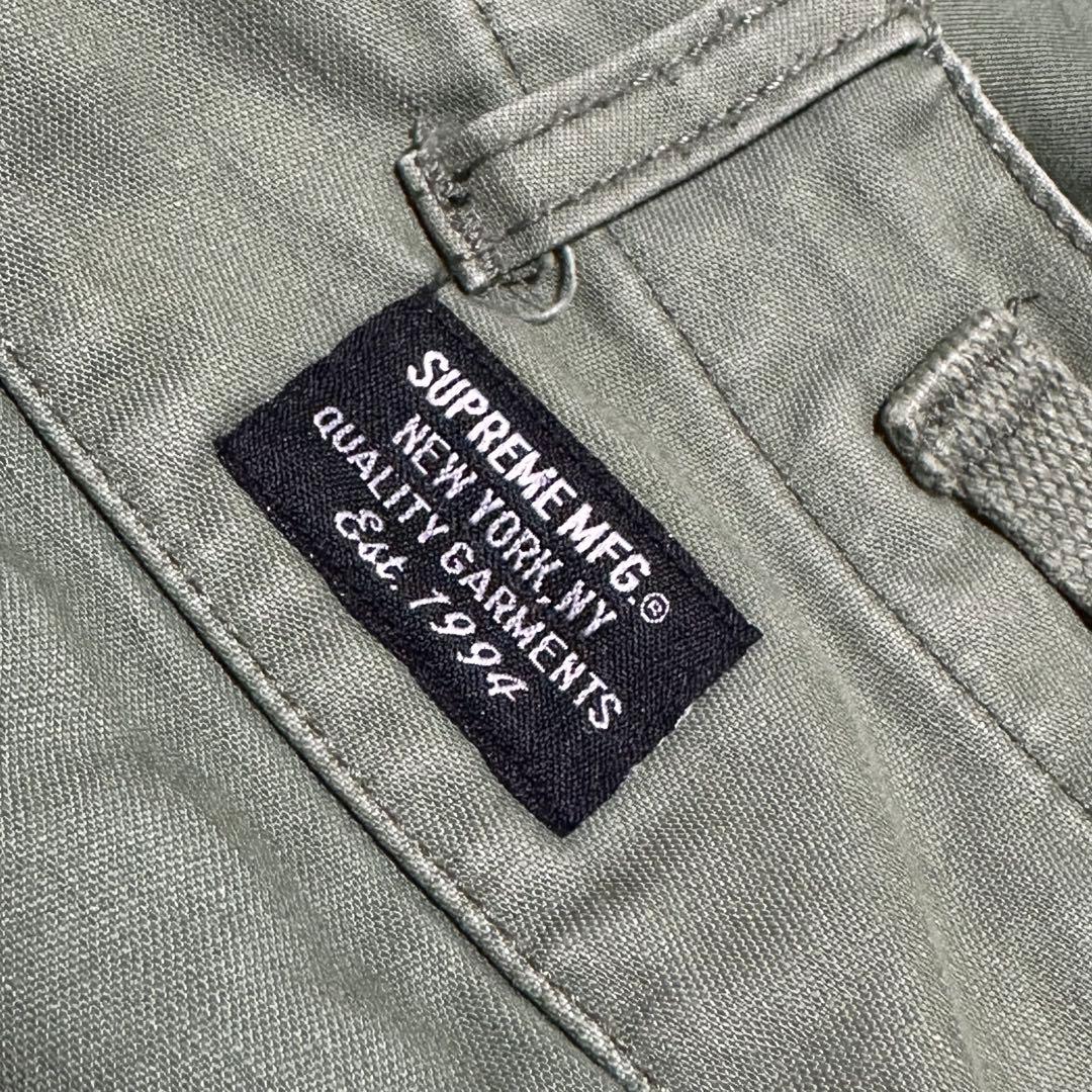 シュプリーム カーゴパンツ カーキ オリーブ ドローコード ベルト ミリタリー