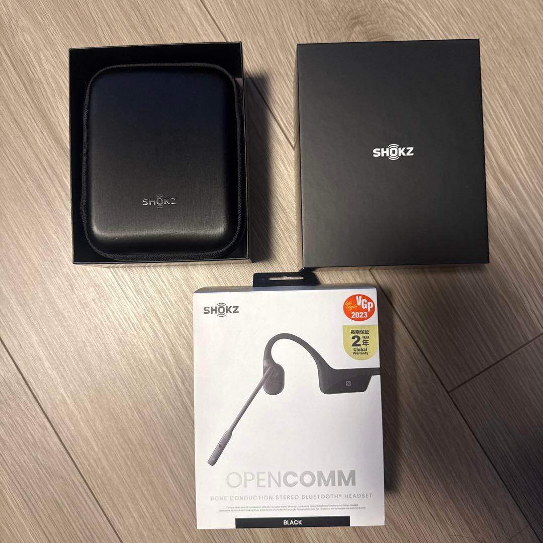 Ｋ*う様 SHOKZ OPENCOMM ブラック 骨伝導イヤホン