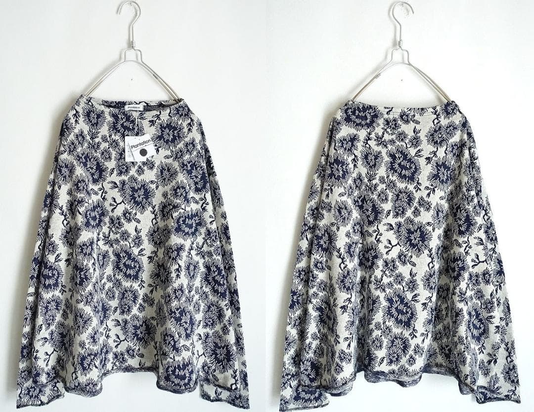 2023 新品Plantation☆カスリフラワージャガードプルオーバー 2