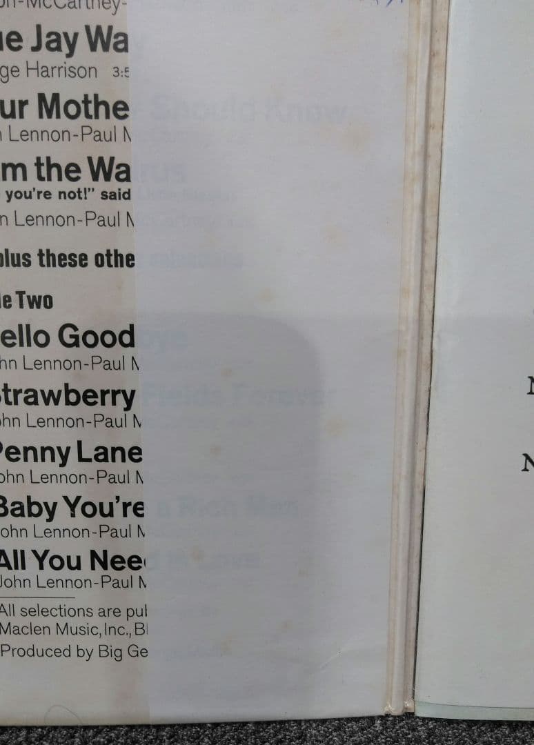 ビートルズ　レコード　赤盤　マジカルミステリーツアー　OP-9728　odeon