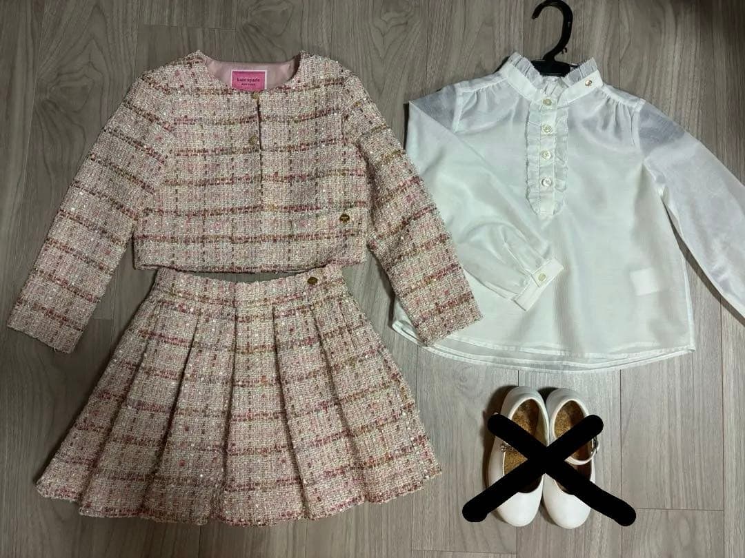 【試着のみ】ケイトスペード♡ミックスツイード セット 120
