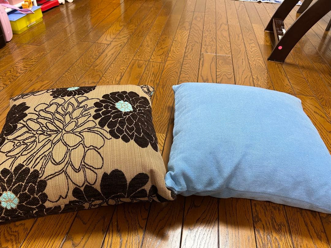 美品　エーフラット　中綿つき　PUブラウン　CLウォーターブルー