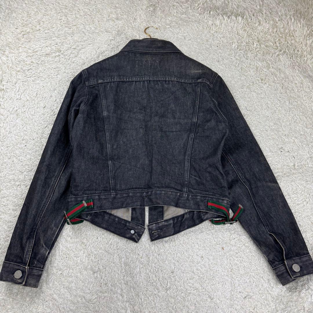 グッチ シェリーライン トムフォード期 デニムジャケット ブラック 42