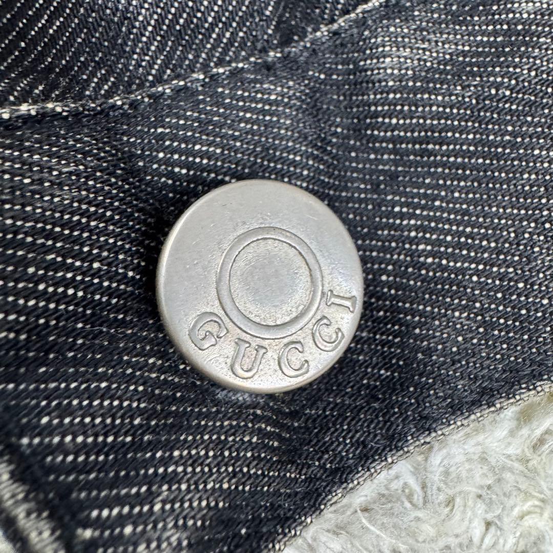 グッチ シェリーライン トムフォード期 デニムジャケット ブラック 42