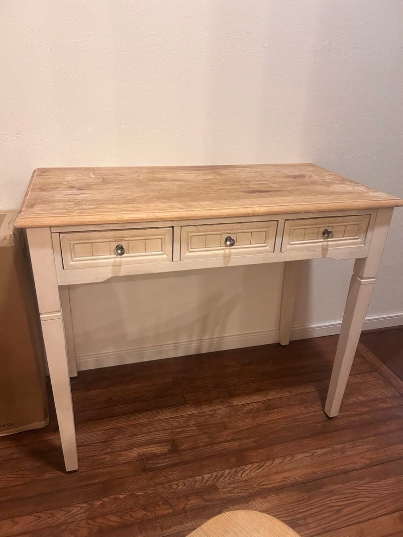 ビーカンパニーデスク　ドレッサーアンティーク木製　ホワイト