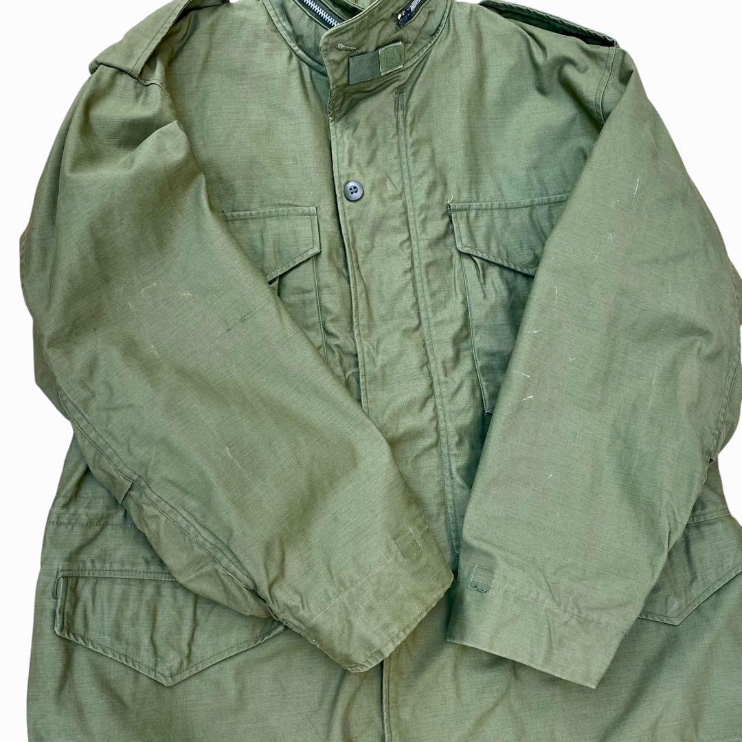 70s M-65 フィールドジャケット 2nd L-S 米軍実物 アルミジップ
