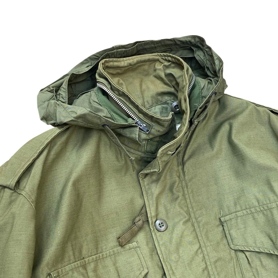 70s M-65 フィールドジャケット 2nd L-S 米軍実物 アルミジップ