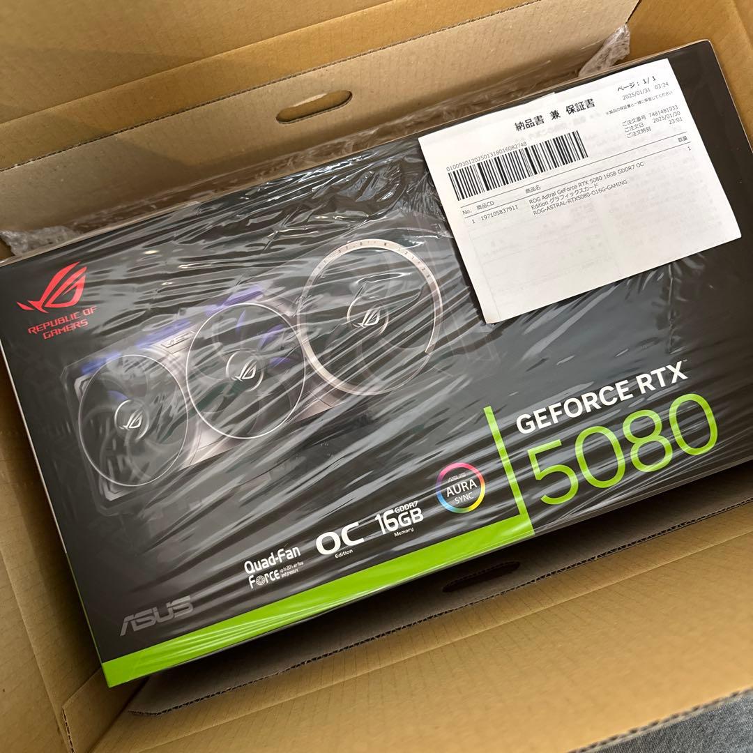 ASUS ROG ASTRAL GEFORCE RTX 5080 OC 即日発送