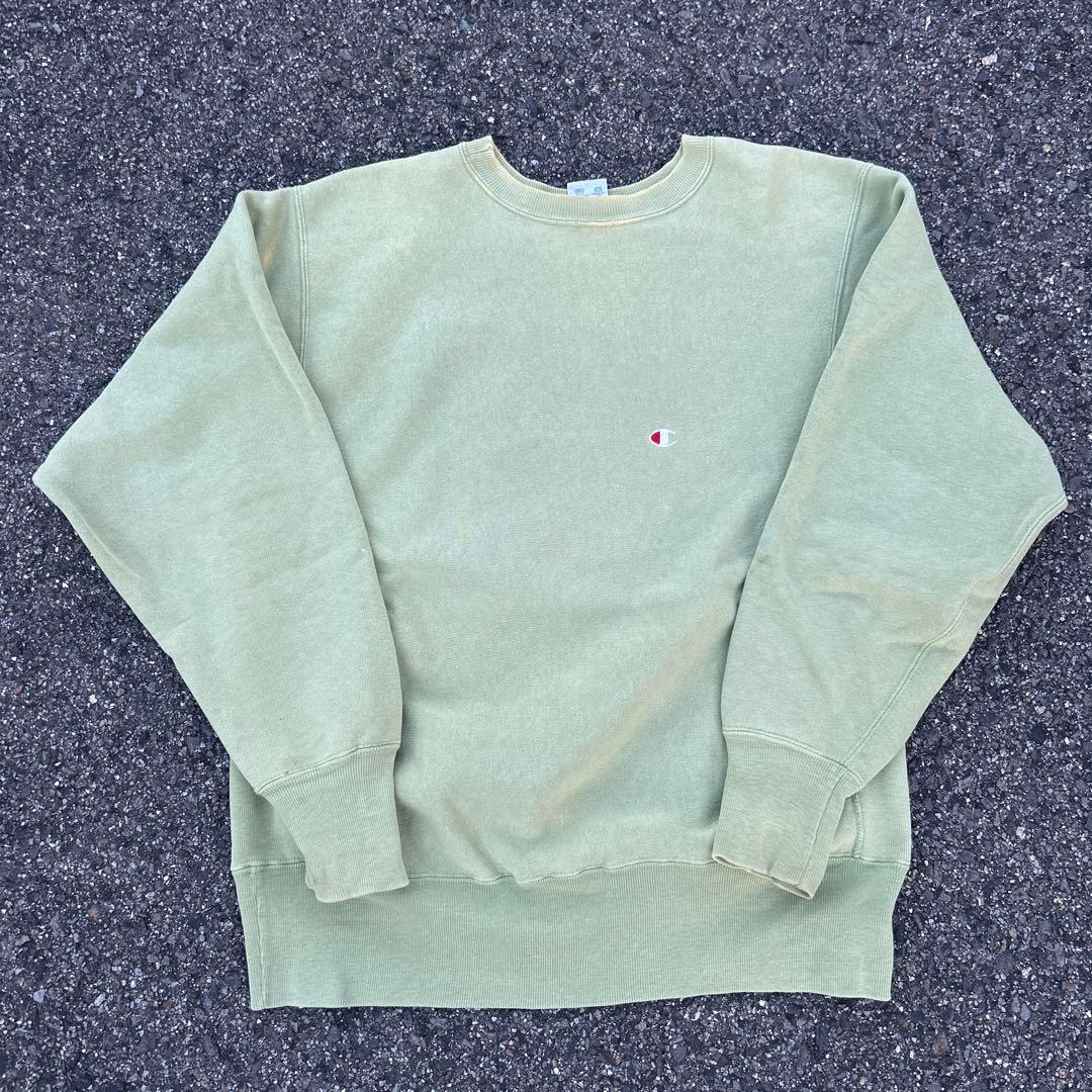 90s champion リバースウィーブ　USA製 レアカラー　ピスタチオ