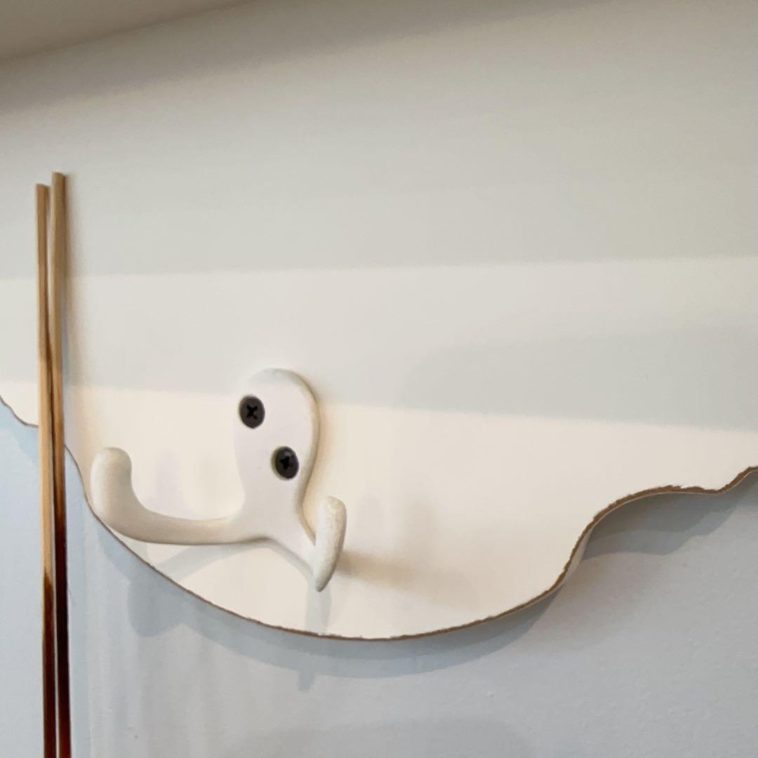 フレンチアンティークシャビー壁掛け シェルフ　モール　ワイド640