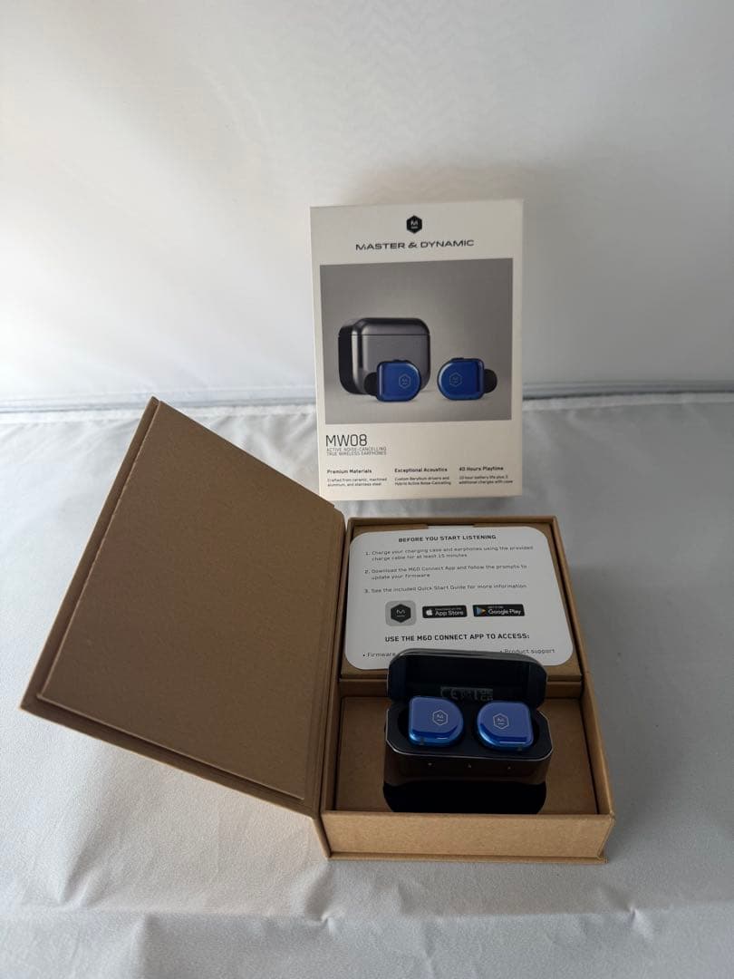 Master & Dynamic MW08 ワイヤレスイヤホン 青