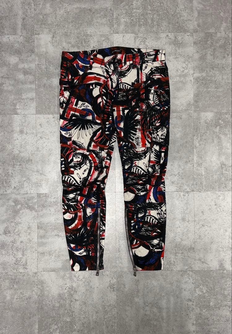 Balmain SS11 バイカー　サイドジップ　カーゴパンツ　36