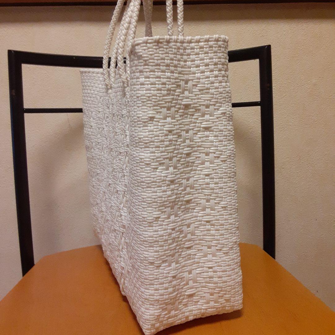 美品レトラ　メルカドバッグ　ホワイト　S