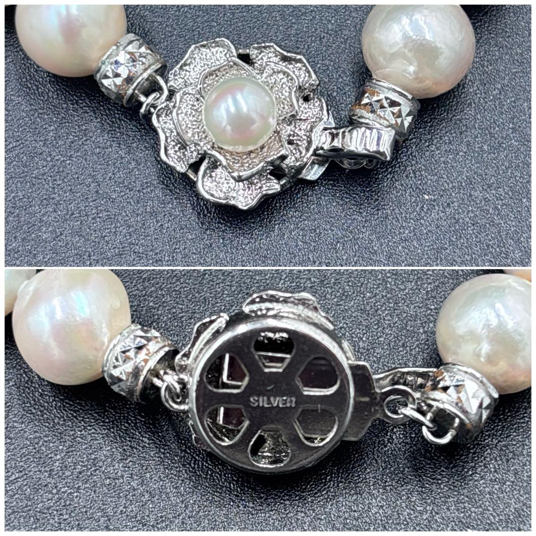 照り強✨干渉色◎超大珠9.5mmあこや本真珠 パールネックレス　冠婚葬祭