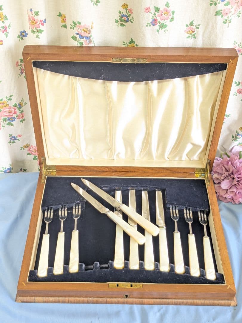 英国 アンティークカトラリー FIRTH STAINLESS マザーオブパール