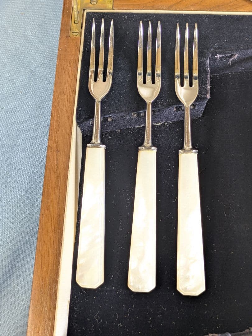 英国 アンティークカトラリー FIRTH STAINLESS マザーオブパール