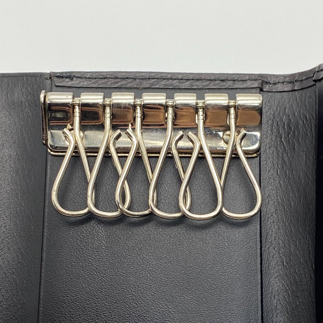 《超美品》ダンヒル　6連キーケース　レザー　ダークブラウン