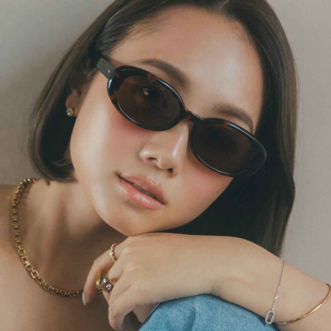 Zoff 伊原葵 サングラス オーバル ブラウン