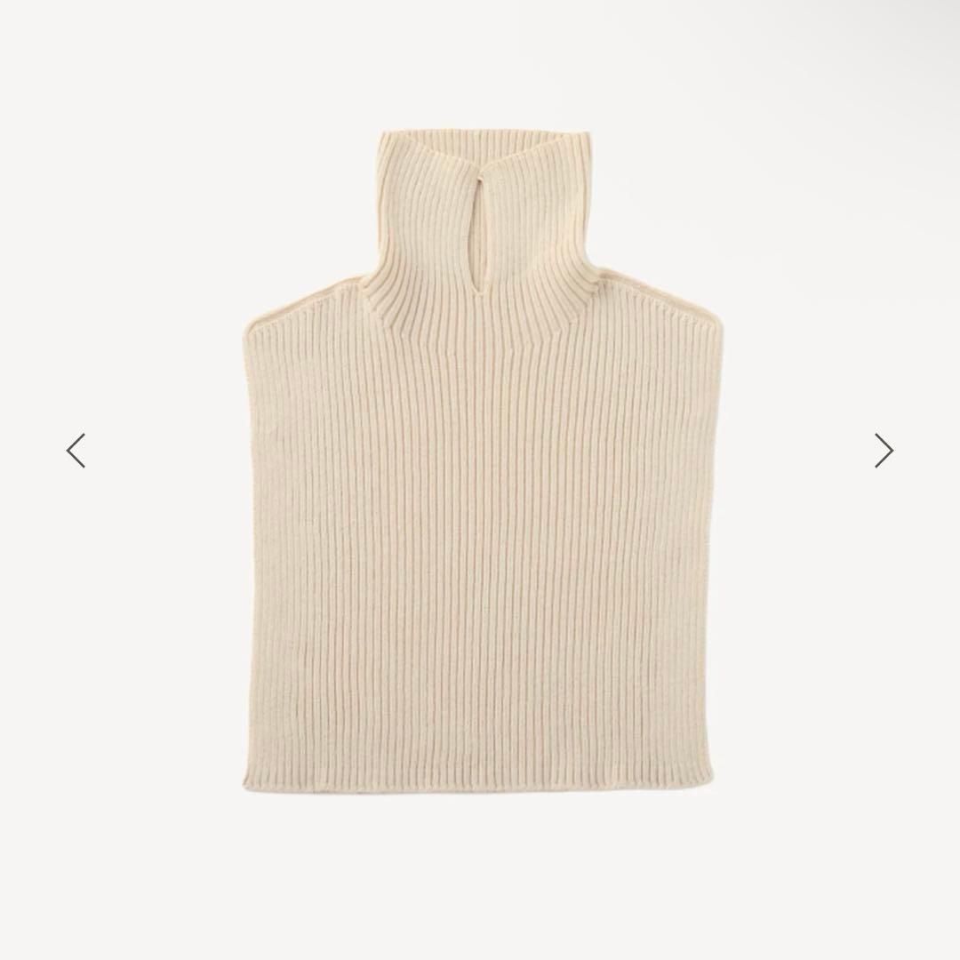 PRISTINE プリスティン カシミヤ混ニットカウル オーガニックコットン 綿