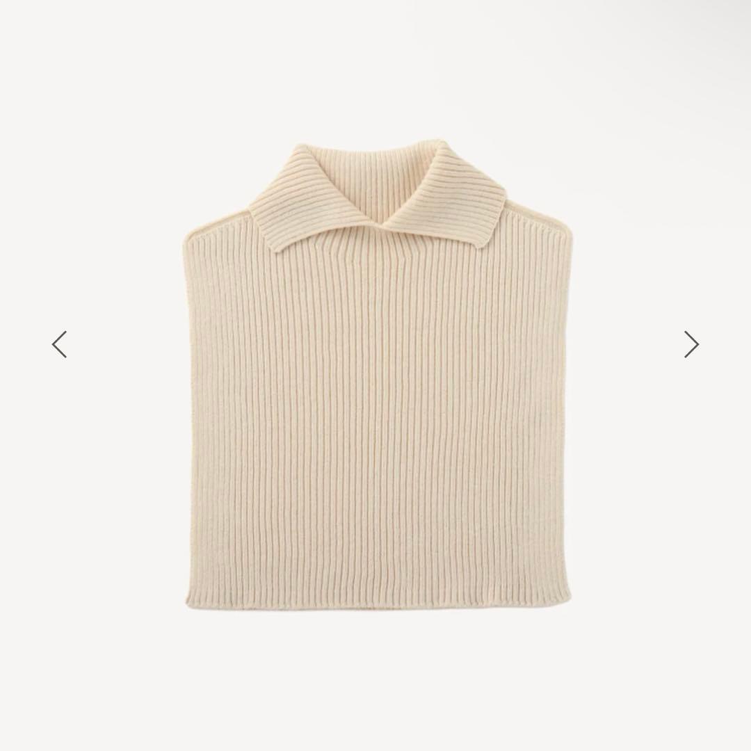 PRISTINE プリスティン カシミヤ混ニットカウル オーガニックコットン 綿