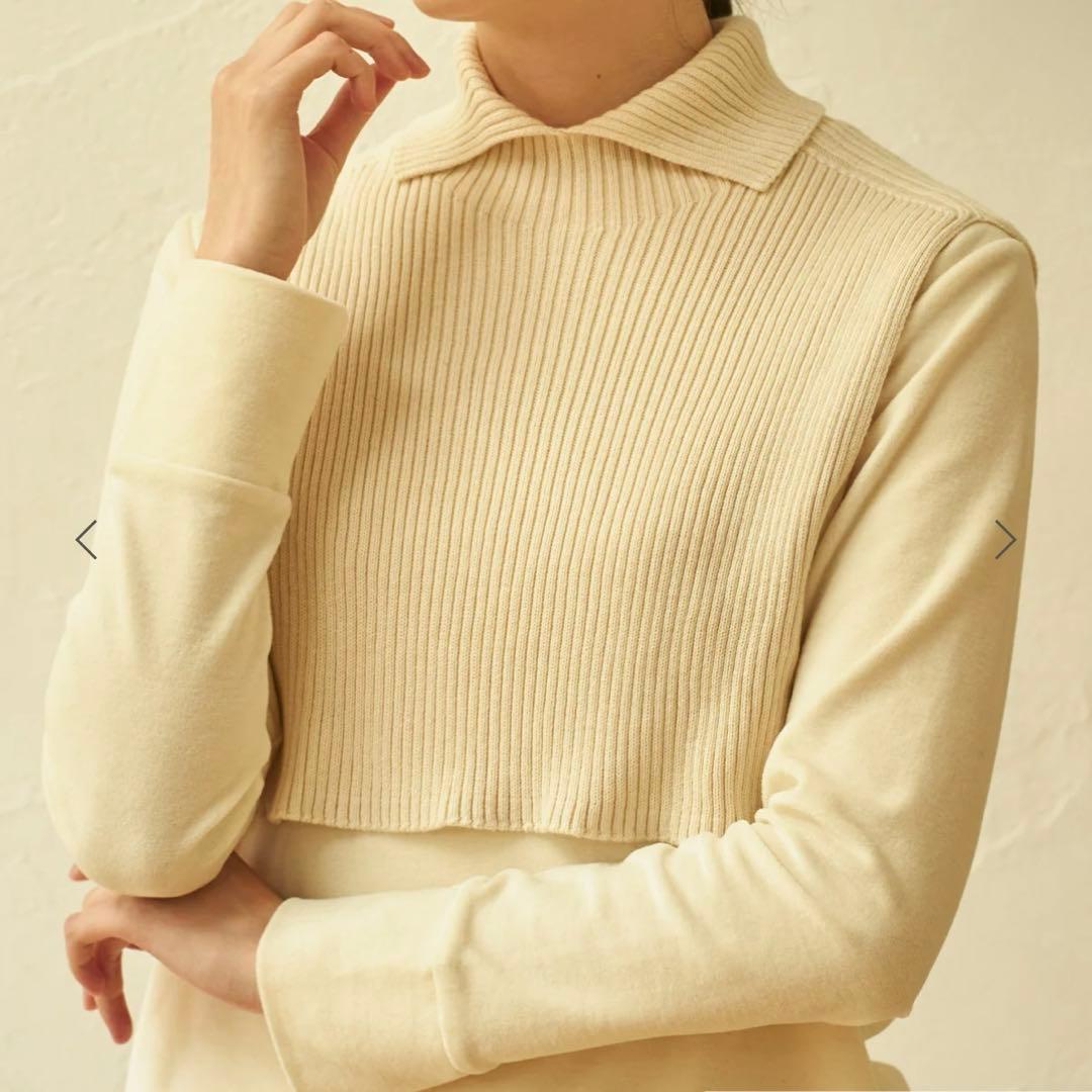 PRISTINE プリスティン カシミヤ混ニットカウル オーガニックコットン 綿