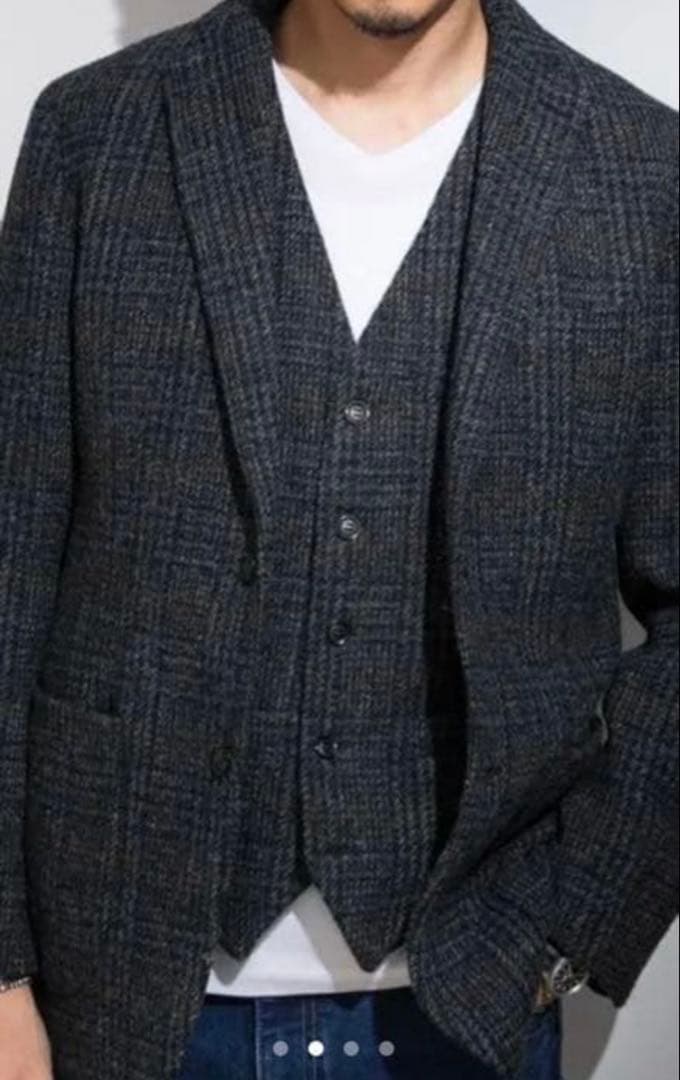 URBAN RESEARCH ROSSO　ハリスツイードジャケットM