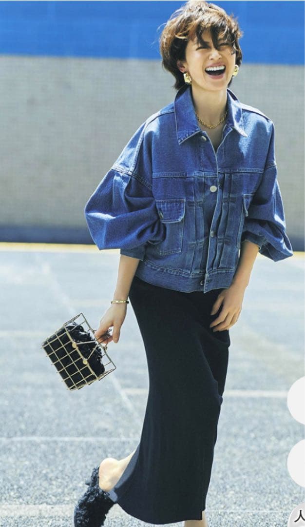 ハイク　HYKE BALOON SLEEVE DENIM JACKET TYPE