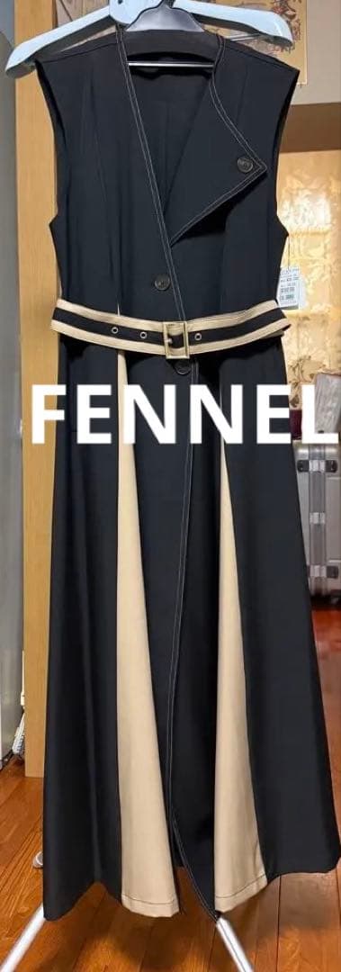 新品未使用　ヤマダヤ　FENNEL ブラック　ノースリーブ　ワンピース