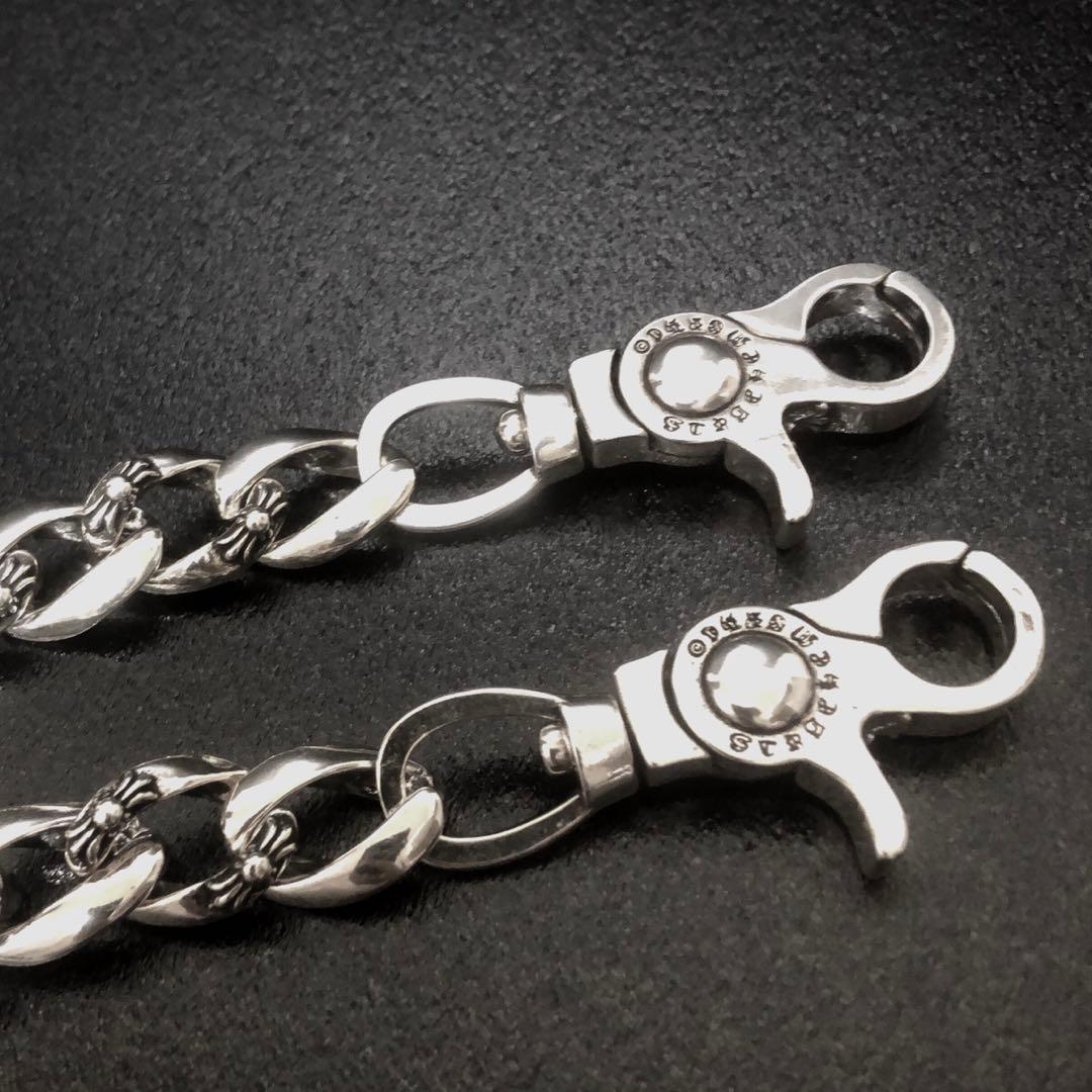 タイニーウォレットチェーン　シルバー925刻印　ファンシー　フラワーモチーフ