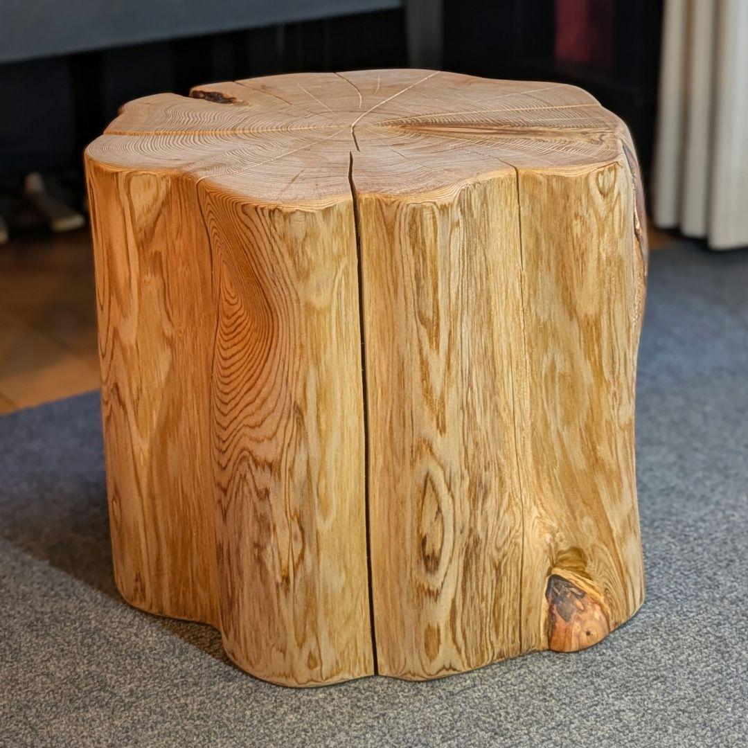 天然ヒバ　切り株　丸太　椅子　テーブル　高さ約33㎝