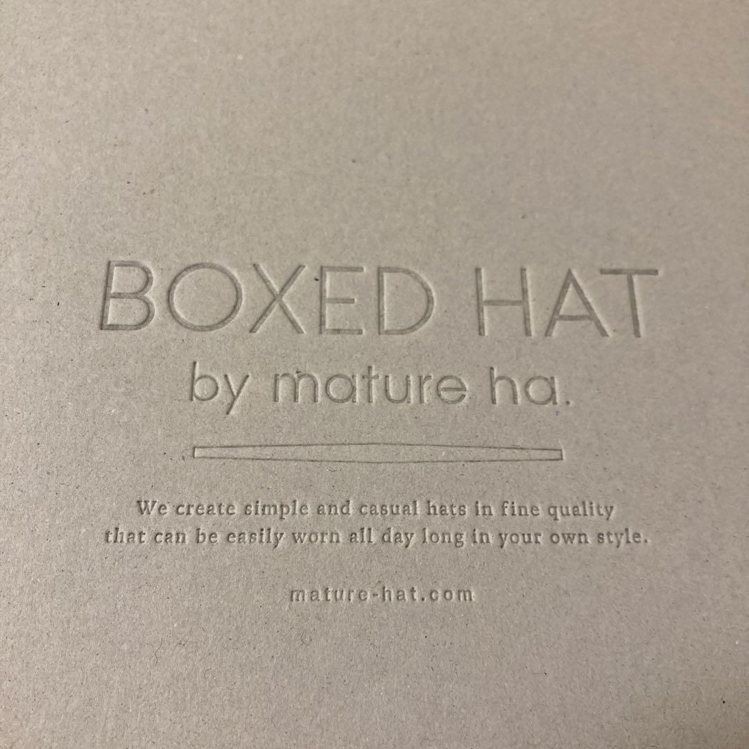 新品未使用　mature ha. ボックスハット グレー