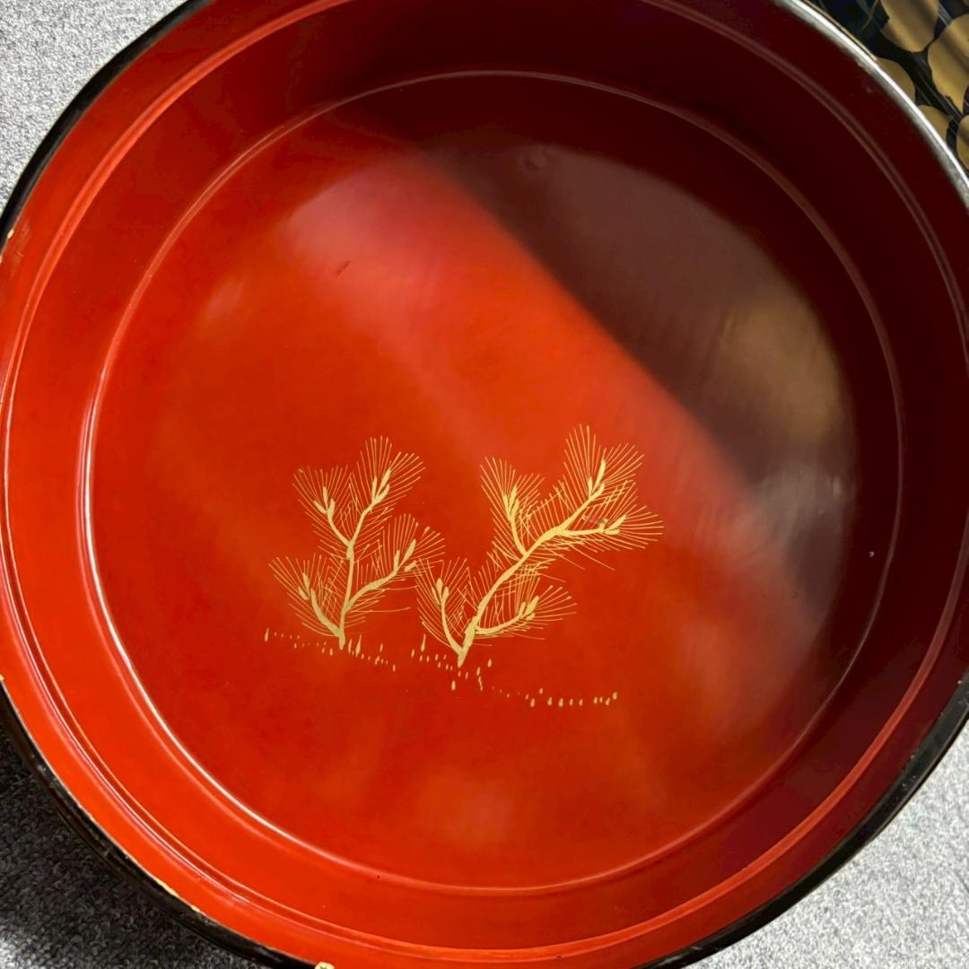 時代 行器 ほかい 漆塗 金蒔絵 日本美術 アンティーク 古道具 工芸品 ①