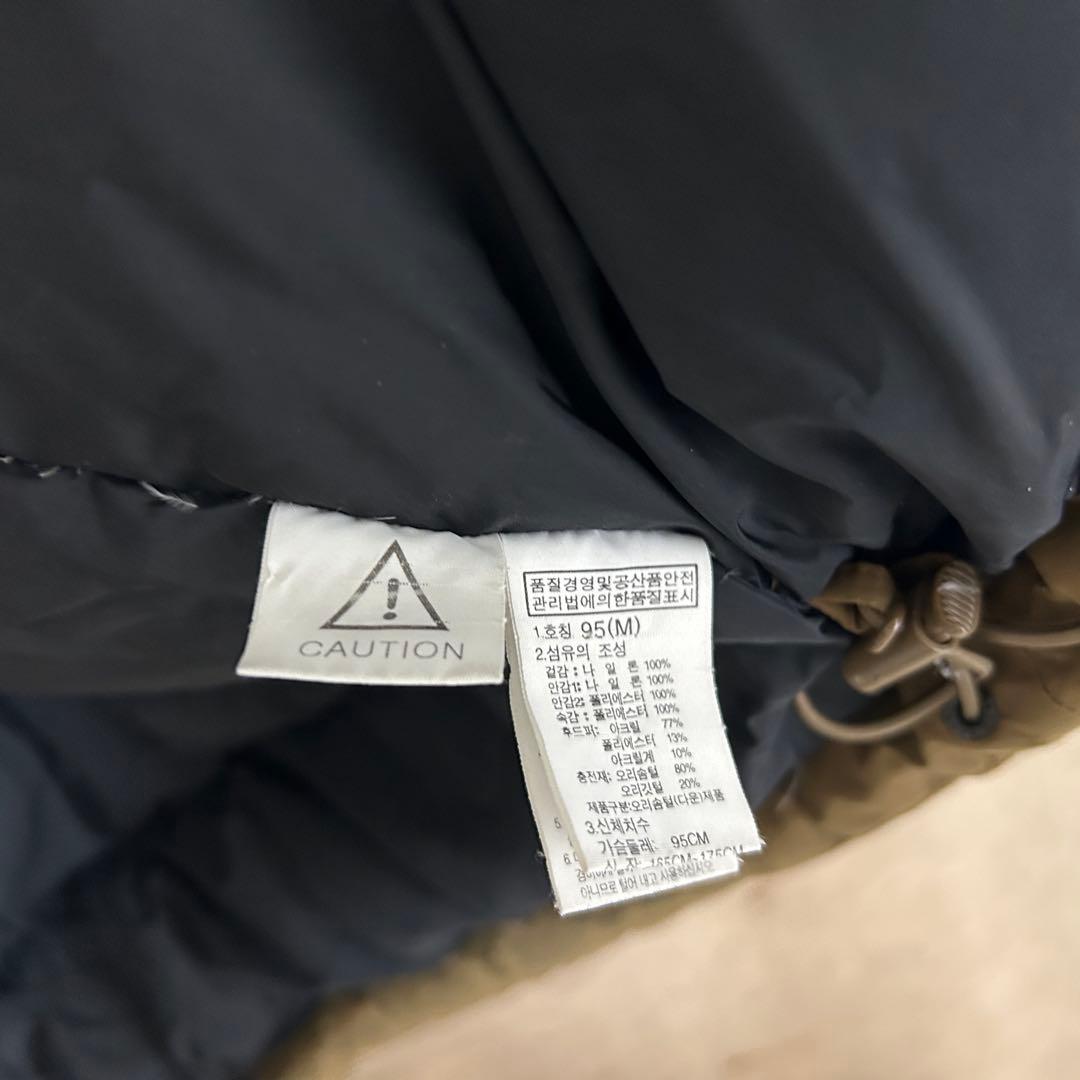 【ノースフェイス】ダウンジャケット モッズコート　こげ茶　フェイクファー刺繍H3