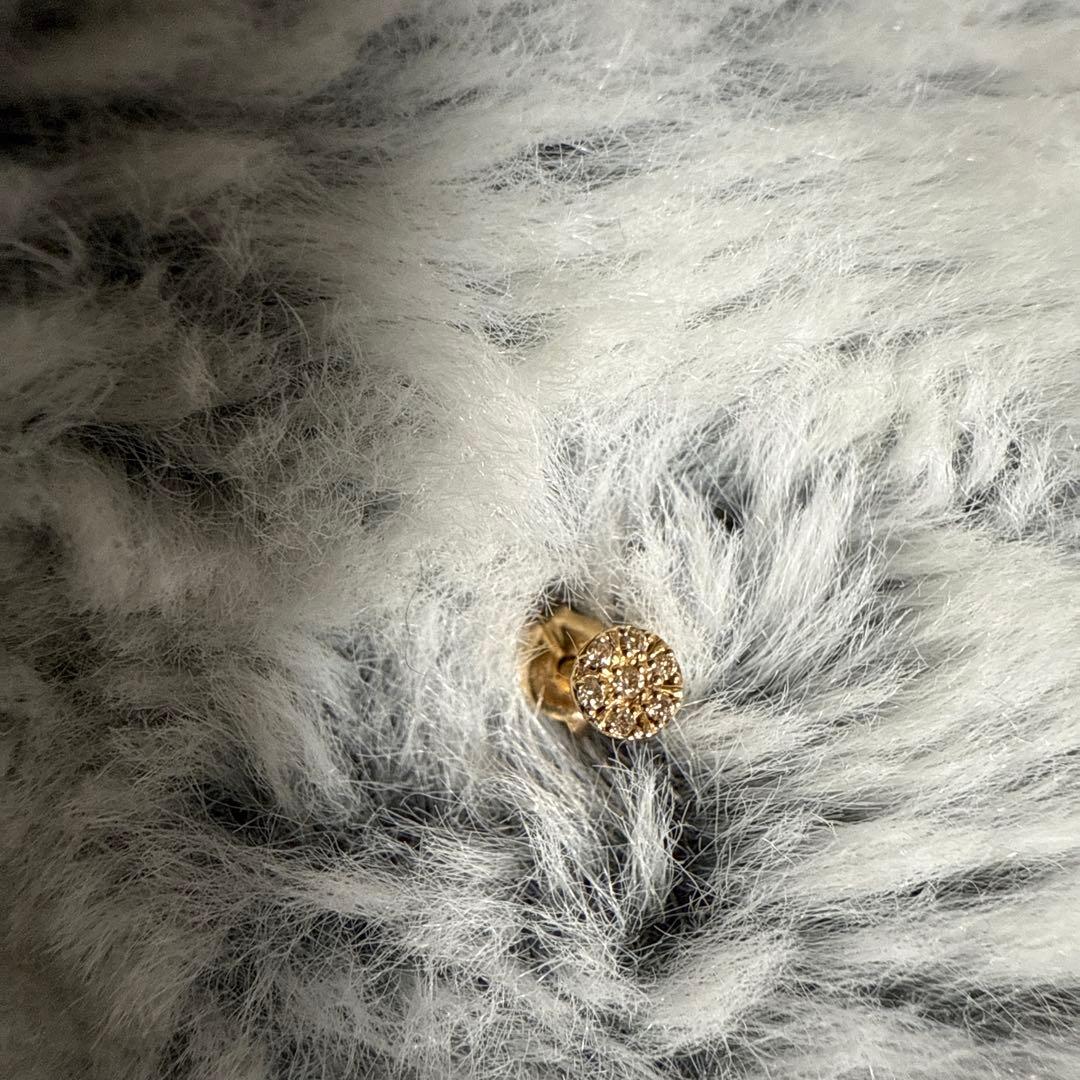 美品✨agete アガット K10ダイヤモンド ピアス キラキラ 片耳のみ