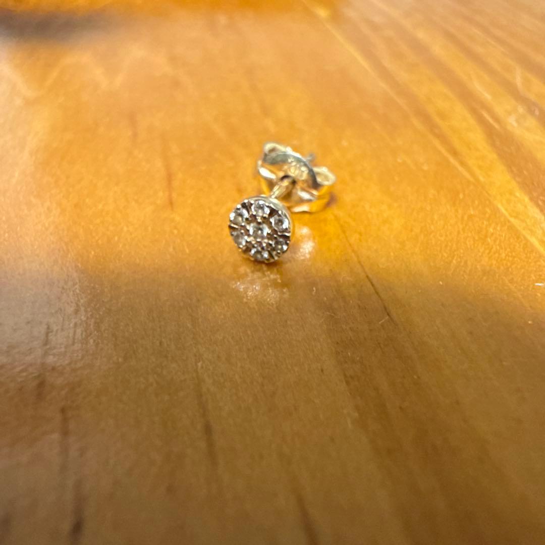 美品✨agete アガット K10ダイヤモンド ピアス キラキラ 片耳のみ