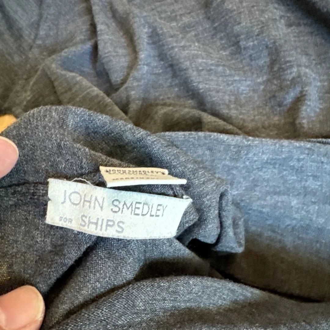 ジョンスメドレー　ダークグレー タートルネックニット