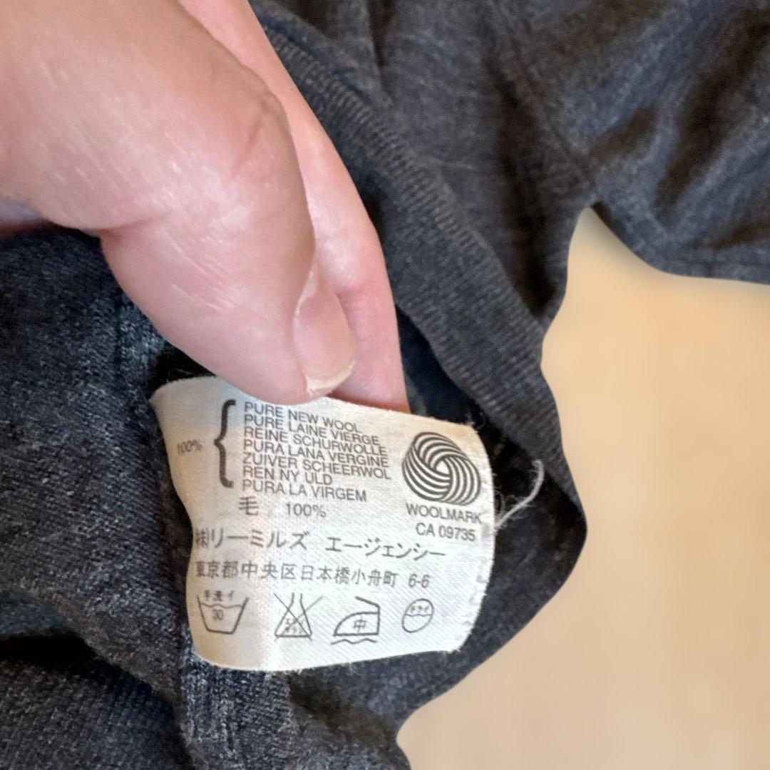 ジョンスメドレー　ダークグレー タートルネックニット