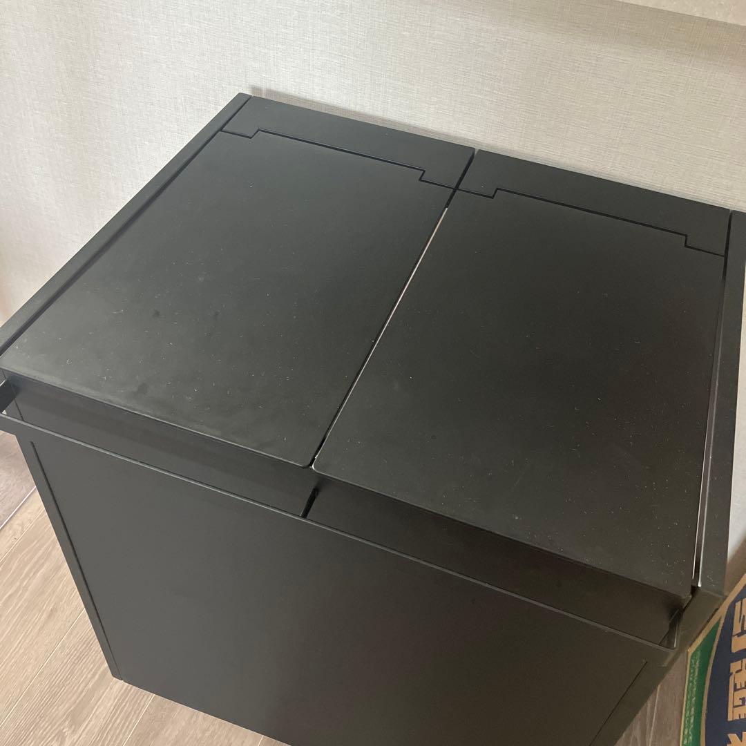 山崎実業 蓋付き目隠し分別ダストワゴン