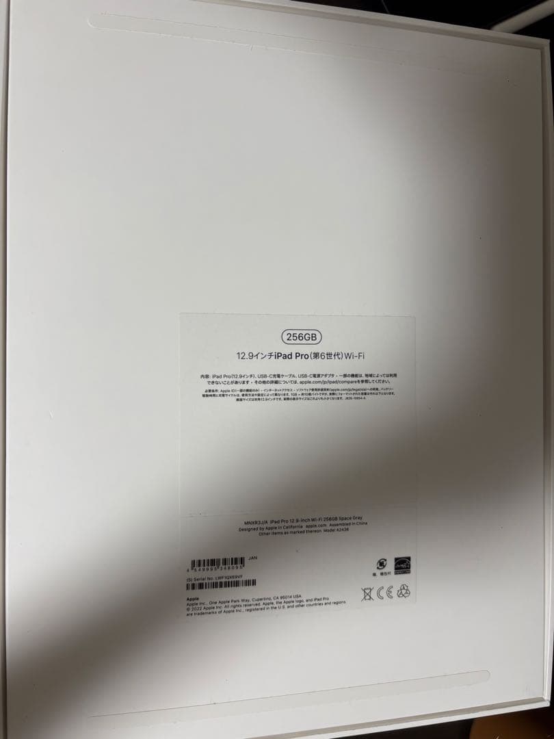 iPad Pro 12.9インチ　第6世代　WI-FIモデル　256GB