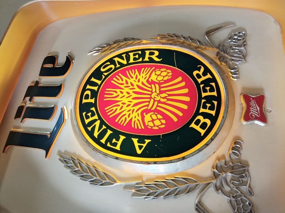 ミラービール　ミラーライト　電飾サイン