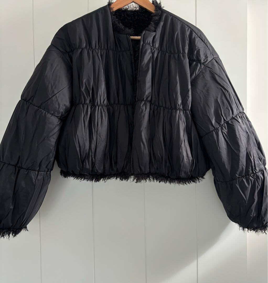 VERSEAU チベットラムリバーシブルブルゾン