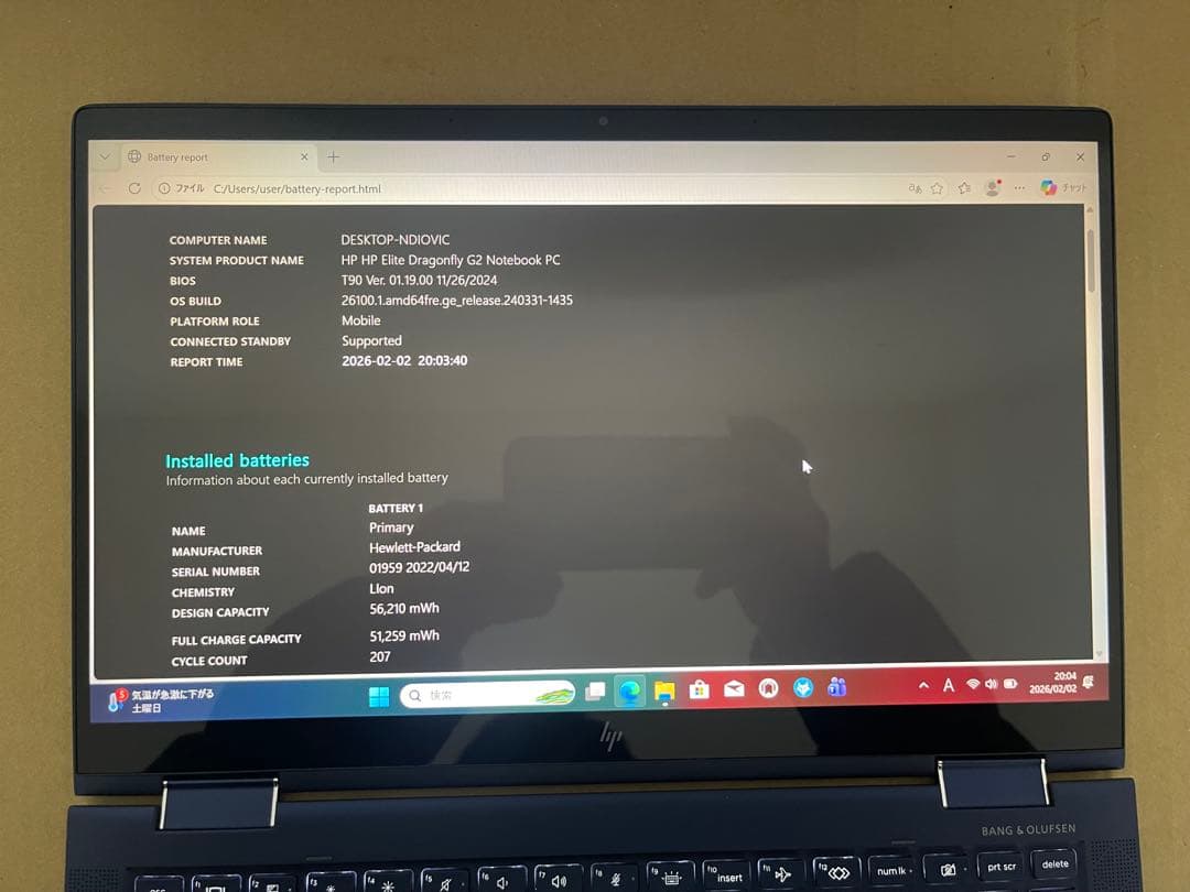 Windowsノート本体 HPElite Dragonfly G2 2in1/i5-1135G7 16GB