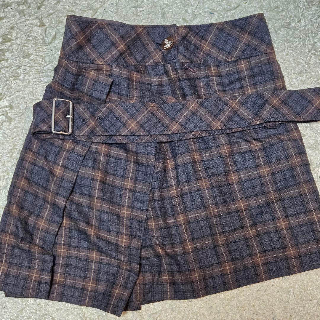 ヴィヴィアンウエストウッド　レッドレーベル　綿　チェック　スカート　サイズ2