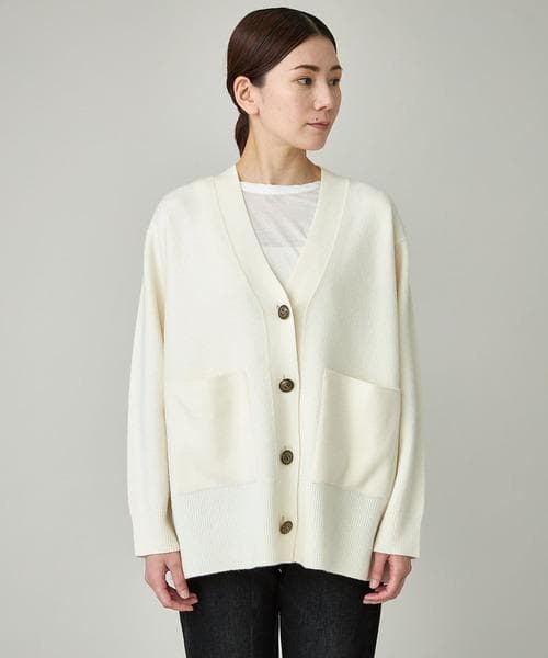 【Curensology】アッシュクウールカーディガン オフホワイト