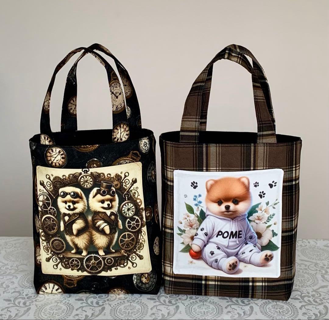 きゃんべる　ポメちゃん　トートバッグ　小物入れ