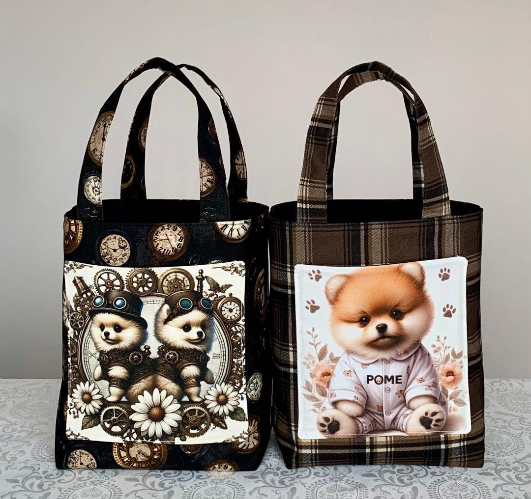 きゃんべる　ポメちゃん　トートバッグ　小物入れ