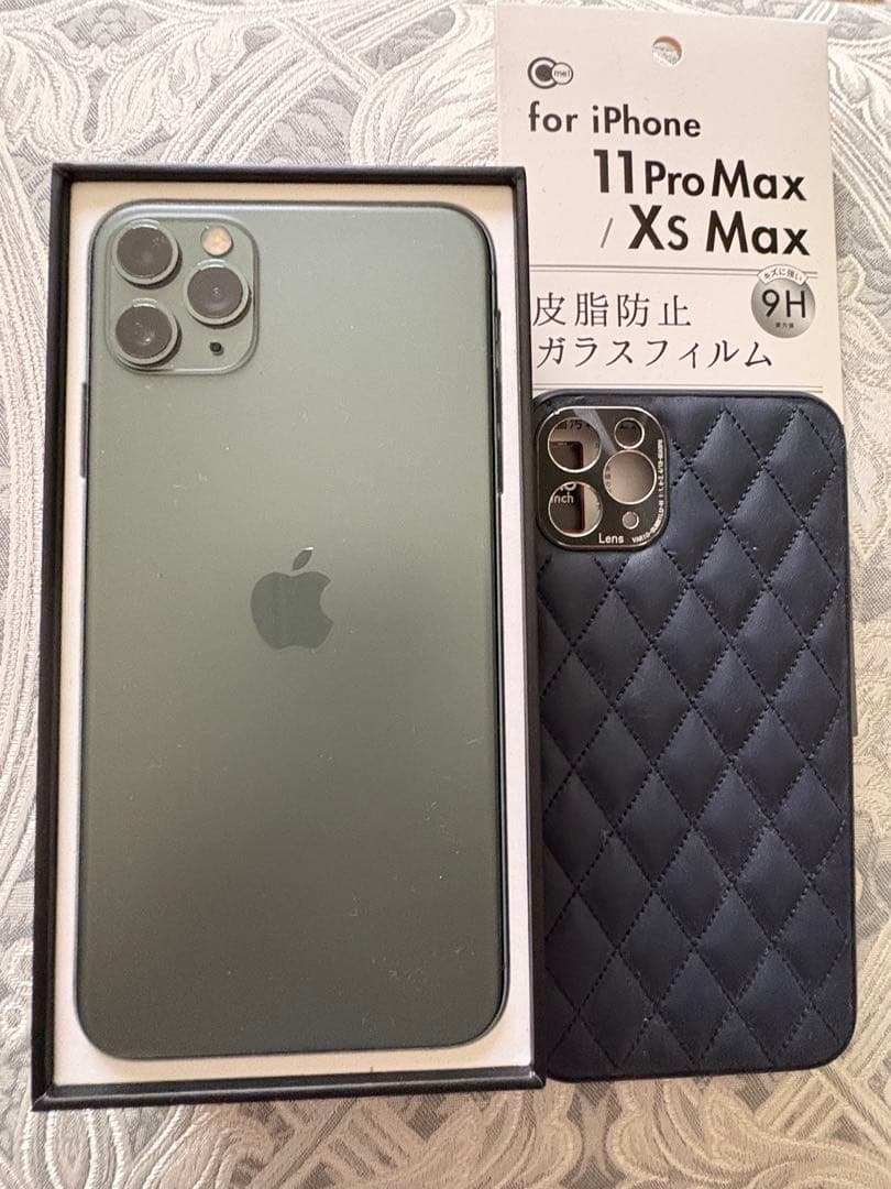 最初値下Apple iPhone 11 Pro Max ミッドナイトグリーン本体