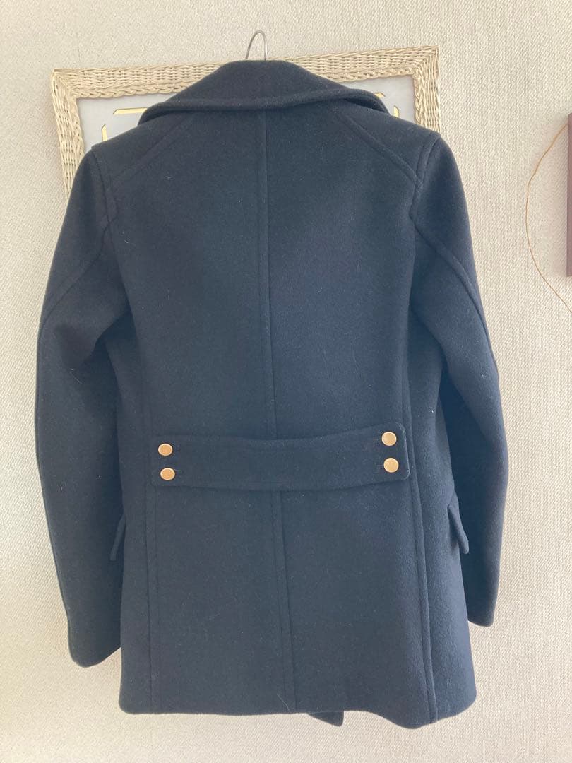 KLMです　美品drawer 黒ピーコート　金ボタン38