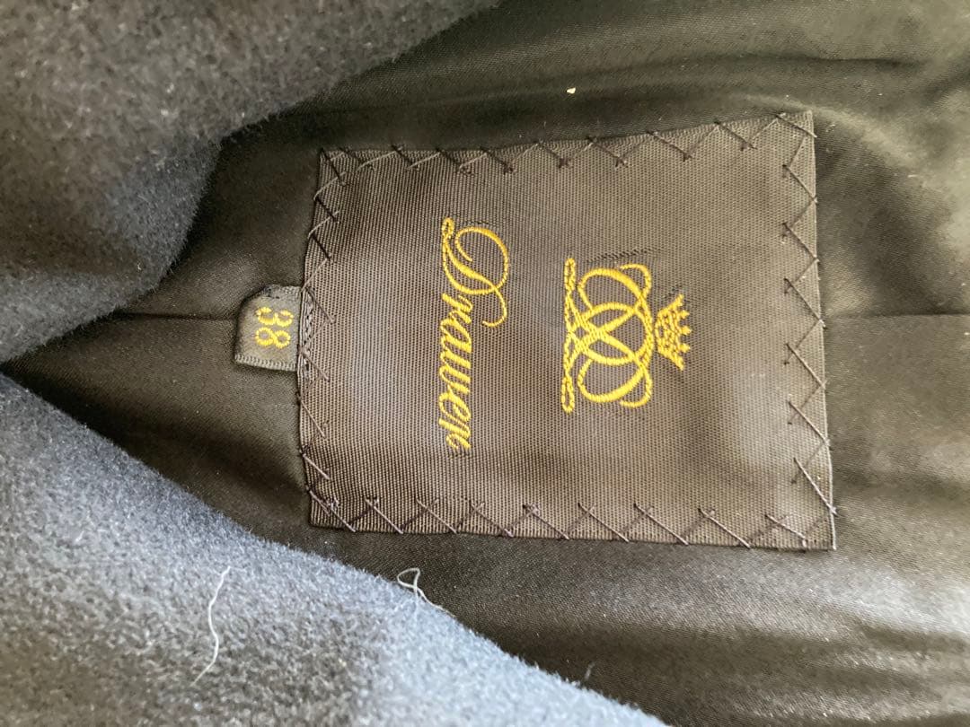 KLMです　美品drawer 黒ピーコート　金ボタン38